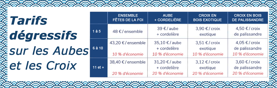 Tarifs dégressifs sur les Aubes et les Croix